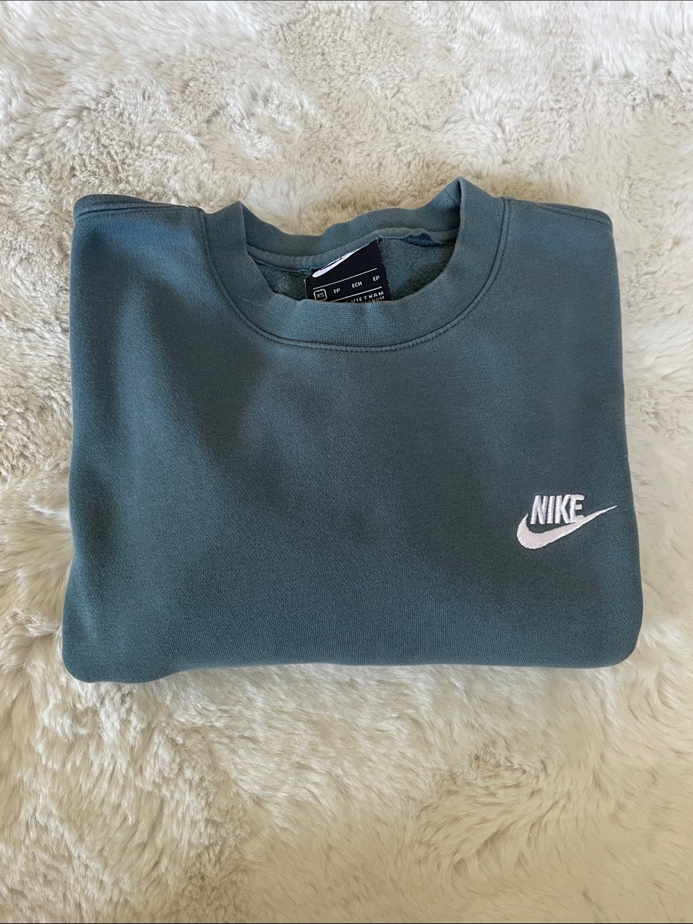 Nike Crewneck Sweatshirt in Dusty Teal with White Swoosh
Unisex